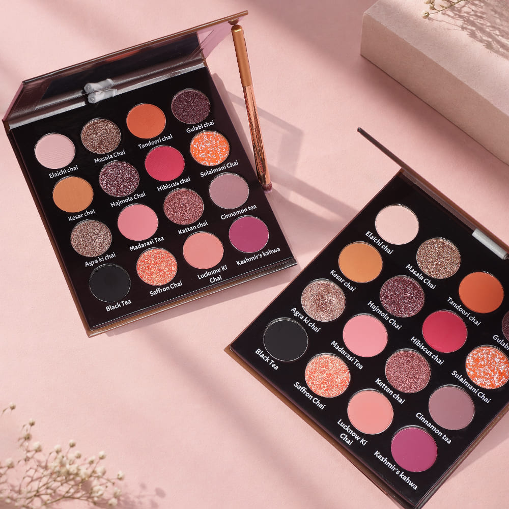 Blush Beauty Nude Eyeshadow Palette Chai The Classic |16 pan - Image 5
