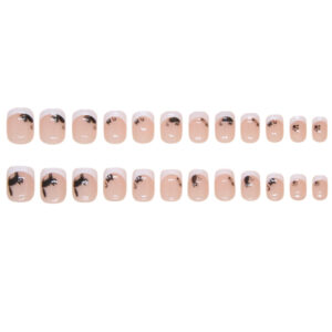 Cute-cat-in-black-regular-press-on-nails-24 pcs