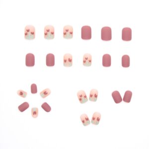 Matte-pink-nail-regular-press-on-nails-24-pcs