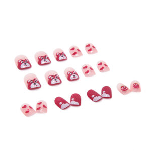 Pink-teddy-regular-press-on-nails-24-pcs