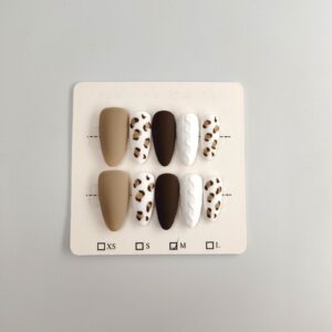 Chocolate Luxury Handmade Press-On Nails (10 pcs)