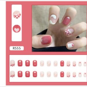COTTON CANDY KISS 24pcs regular press on nails R555