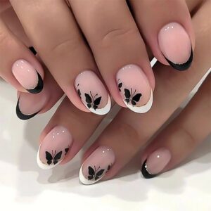 Chessboard Chic 24pcs regular press on nails