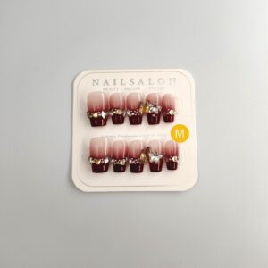 Crimson Kiss Luxury Handmade Press-On Nails (10 pcs)