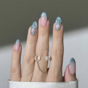 Frostbite Glow 24pcs regular press on nails