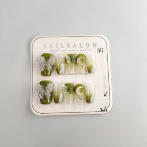 Matcha Forest Luxury Handmade Press-On Nails (10 pcs)