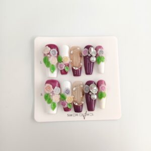 New Bride On Town  Luxury Handmade Press-On Nails (10 pcs)
