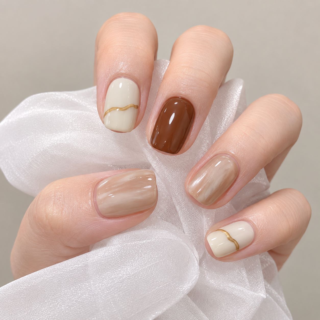 NUDE WHISPER 24pcs regular press on nails