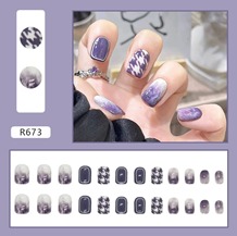 VIOLET MIST 24pcs regular press on nails R673