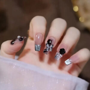 Midnight Noir 24pcs regular press on nails Z448