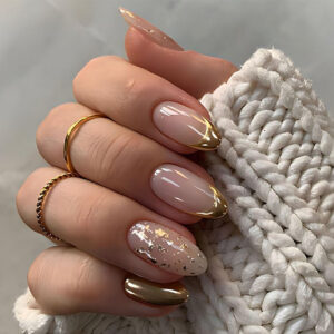 Golden Aura 24pcs regular press on nails  JP3749